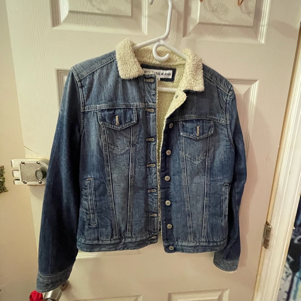 Express fur jeans jacket